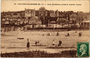 CPA VEULES-les-ROSES - Vue générale prise a marée basse (105677)