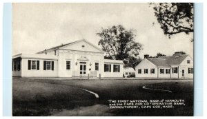 1955 First National Bank of Yarmouth, Yarmouthport Massachusetts MA Postcard 