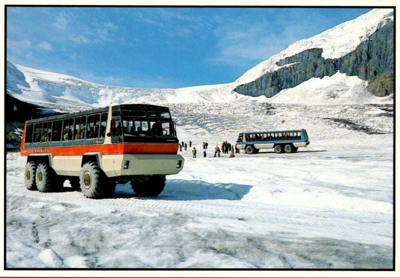 Canada Jasper National Park Snowmobiles At The Columbia Icefield