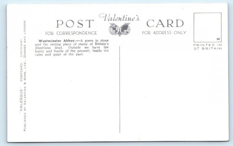 Westminster Abbey - London England UK Postcard