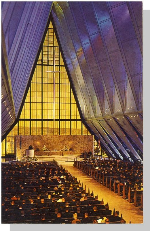 Colorado Springs Colorado/,CO Postcard , Interior, Air Force Academy Chapel