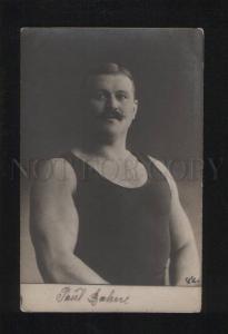 053635 WRESTLING Paul Bahn  Vintage photo PC