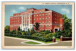 c1920 St. Joseph's Hospital Building View Parkersburg West Virginia WV Postcard