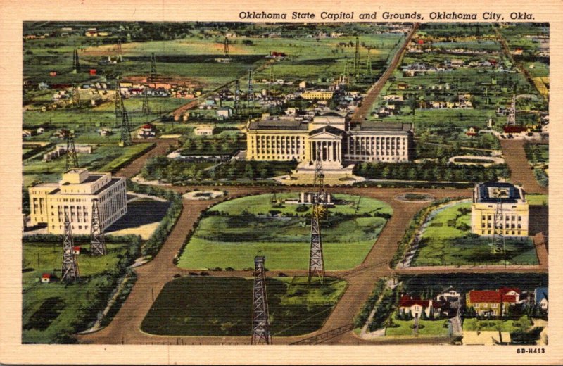 Oklahoma Oklahoma City State Capitol and Grounds Curteich