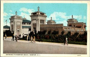 Entrance to Newport Beach, Newport RI Vintage Postcard D75