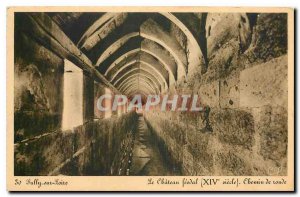 Old Postcard Sully sur Loire the feudal castle XIV century ramparts