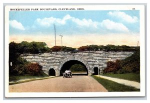Rockefeller Park Boulevard Cleveland Ohio OH UNP WB Postcard H22