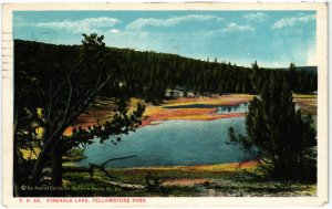 13686 Firehole Lake, Yellowstone National Park, Northern Pacific Railway Photo