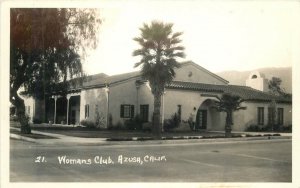 Postcard RPPC California Azusa Woman's Club #21 roadside 23-8166