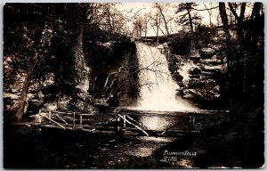 Minnehaha Falls Real Waterfall in Minnesota MN Attraction Photo RPPC Postcard