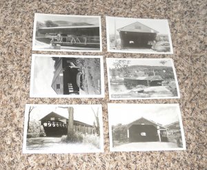 Lot Of 6 Bath NH New Hampshire Covered Bridge Real Photo RPPC Postcards