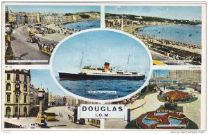 TUCK; DOUGLAS, Isle of Man, United Kingdom; 5-Views, I.O.M. Steam Packet Boat...