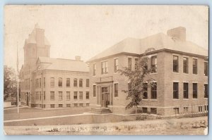 Springfield Vermont VT Postcard RPPC Photo School Building Campus c1910's