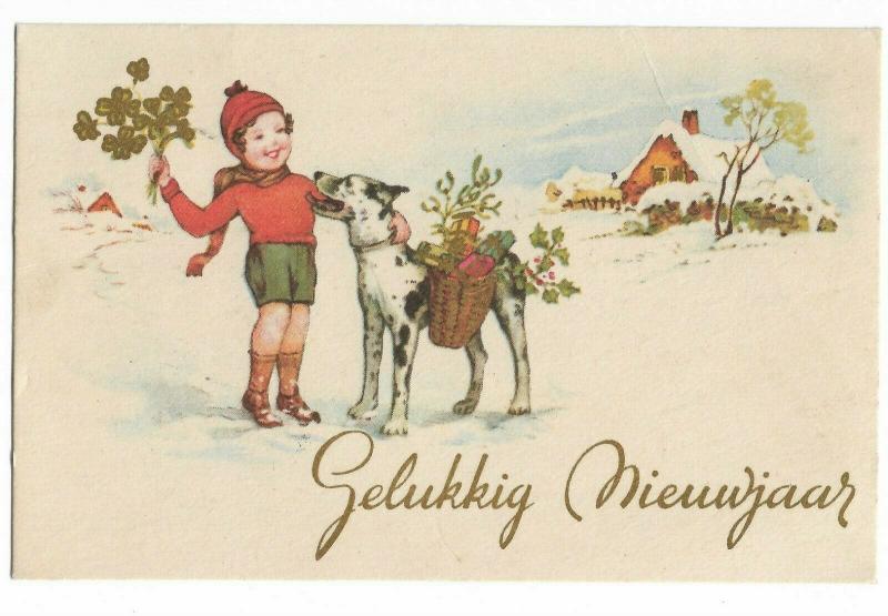 Happy New Year Gelukkig nieuwjaar Postcard 01.14