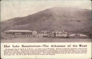 Hot Lake OR Sanatorium Arkansas of the West c1910 Postcard