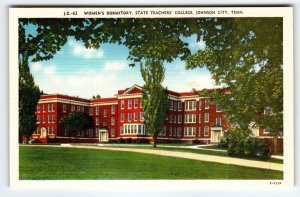 Women's Dormitory Teachers College Johnson City Tennessee Postcard Linen Unused