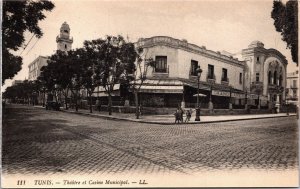 Tunisia Tunis Théâtre et Casino Municipal Vintage Postcard C158