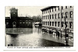 MA - Haverhill. Flood at Washington Square & Post Office