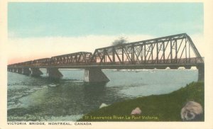 Montreal Canada Victoria Bridge WB Postcard Unused