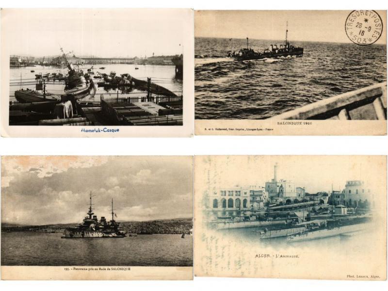 NAVIRE DE GUERRE ,WARSHIPS incl. GRÉCE & U.K. MILITAIRE NAVY SHIPS ,18 CPA 