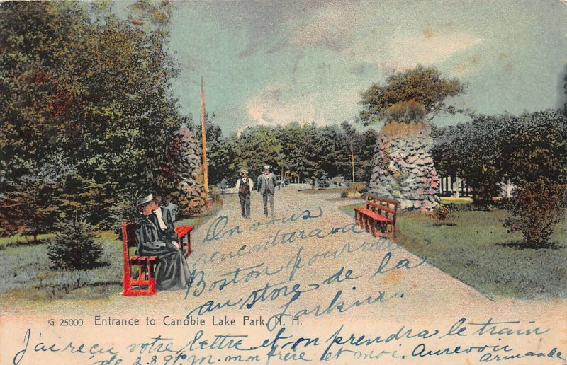 Entrance to Canobie Lake Park, New Hampshire, Early Postcard, Used in 1912