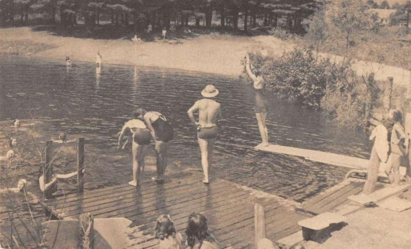 Rumney Depot New Hampshire NEFE Conference Grounds swimmers antique pc Z21457