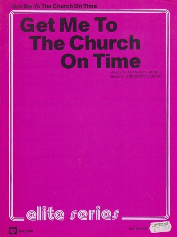 Get Me To The Church On Time Piano Sheet Music