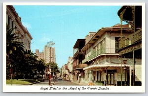 New Orleans Louisiana~Royal Street In French Quarter~Vintage Postcard