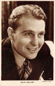 RALPH BELLAMY Movie Star Universal Films Actor c1930s RPPC Vintage Postcard