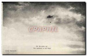 Old Postcard Aviation Wilbur Wright in midair plane