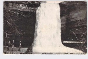 PPC POSTCARD ARKANSAS GRAND FALLS NEAR EUREKA SPRINGS WATER FALL CANCEL 1910