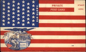 USS Maine Canada Commemortive Patriotic American Flag Private Postcard