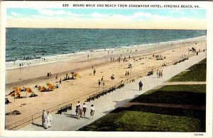 Postcard BOARDWALK SCENE Virginia Beach Virginia VA AM1501