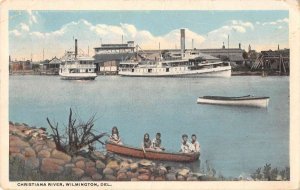 Wilmington Delaware Christiana River Steamers Vintage Postcard AA13907