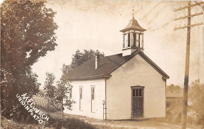 E84/ Unionport Ohio RPPC Postcard Jefferson County c1910 M.E. Church