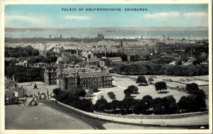 Palace Holyroodhouse Edinburgh Birds Eye View Cancel WOB Vintage Postcard c1959