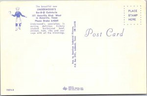 Postcard RESTAURANT SCENE Amarillo Texas TX AM8973