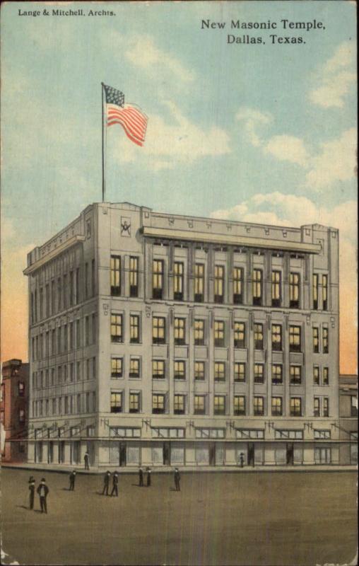 Dallas TX Masonic Temple c1910 Postcard