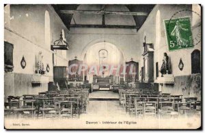 Davron Old Postcard Interior of & # 39eglise