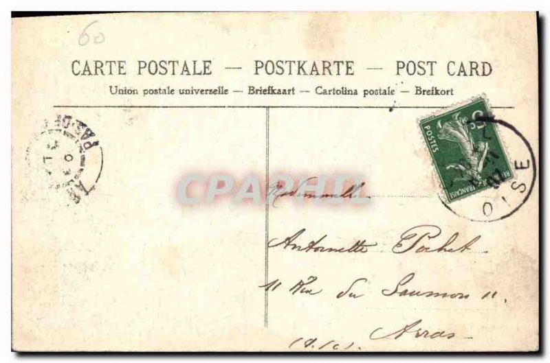 Old Postcard Chateau de Chantilly