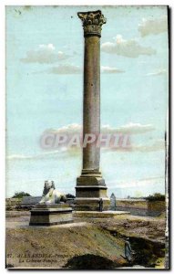 Old Postcard Egypt Egypt Alexandria Pompey's Column