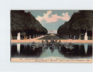 Postcard Basin of Apollo and the Greensword, Palace of Versailles, France