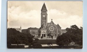 Västergötland Sweden Postcard Gothenburg Vasa Church c1910 RPPC Photo