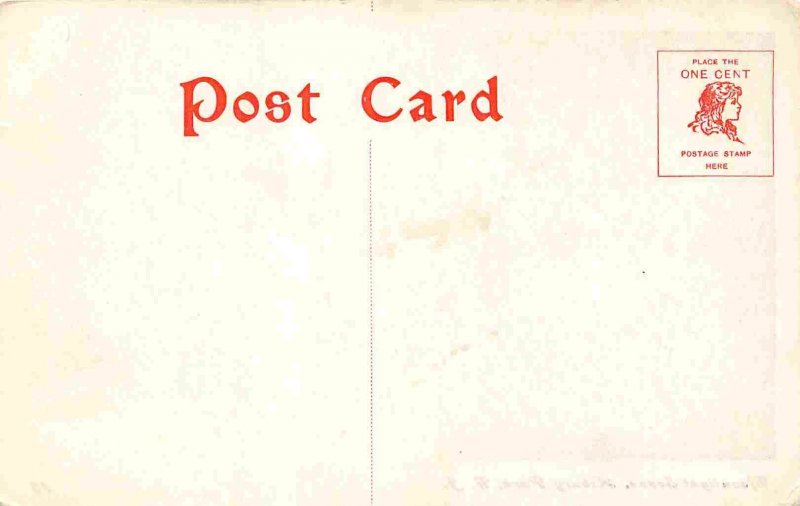 Moonlight Scene Asbury Park New Jersey 1910c postcard