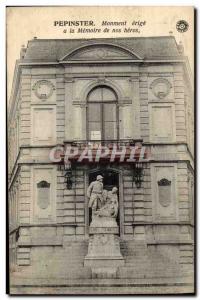 Belgie Belgium Old Postcard Pepinster Monument erected to the memory of our h...