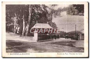 Old Postcard Bagneres De Bigorre Entree of Thermal Park Hi