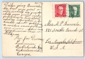 Czechoslovakia Postcard View of Cerveny Kamen a Pila 1930 Vintage Posted