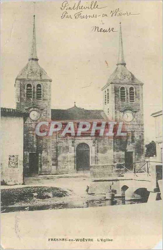 Old Postcard Fresnes in Woevre The Church