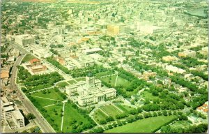 Aerial View of The Provincial Parliament Buildings Winnipeg Manitoba c1950s PC