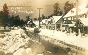 Postcard RPPC California San Diego Big Bear Lake winter Snow Scene 23-7802